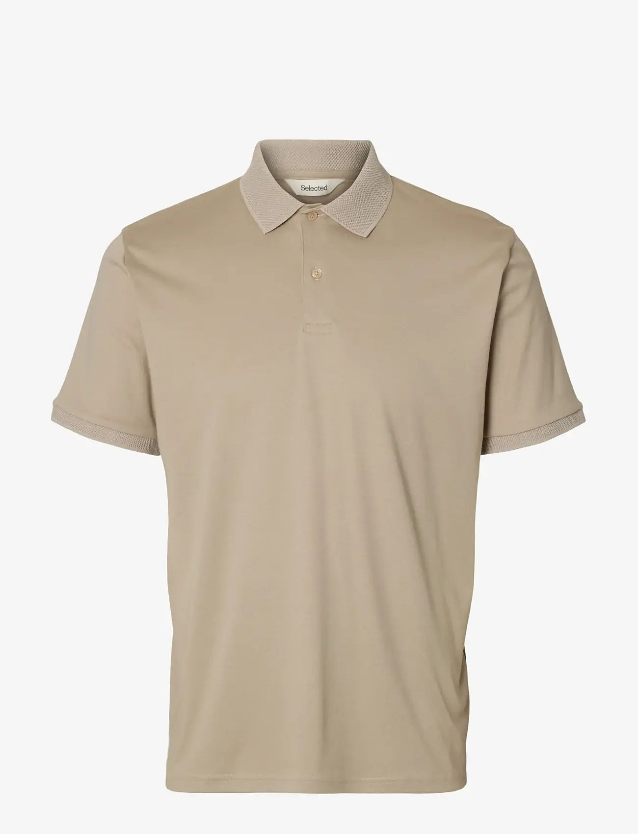 Selected - SLMFAVE BUTTON SS POLO NOOS - kurzärmelig - oatmeal - 1