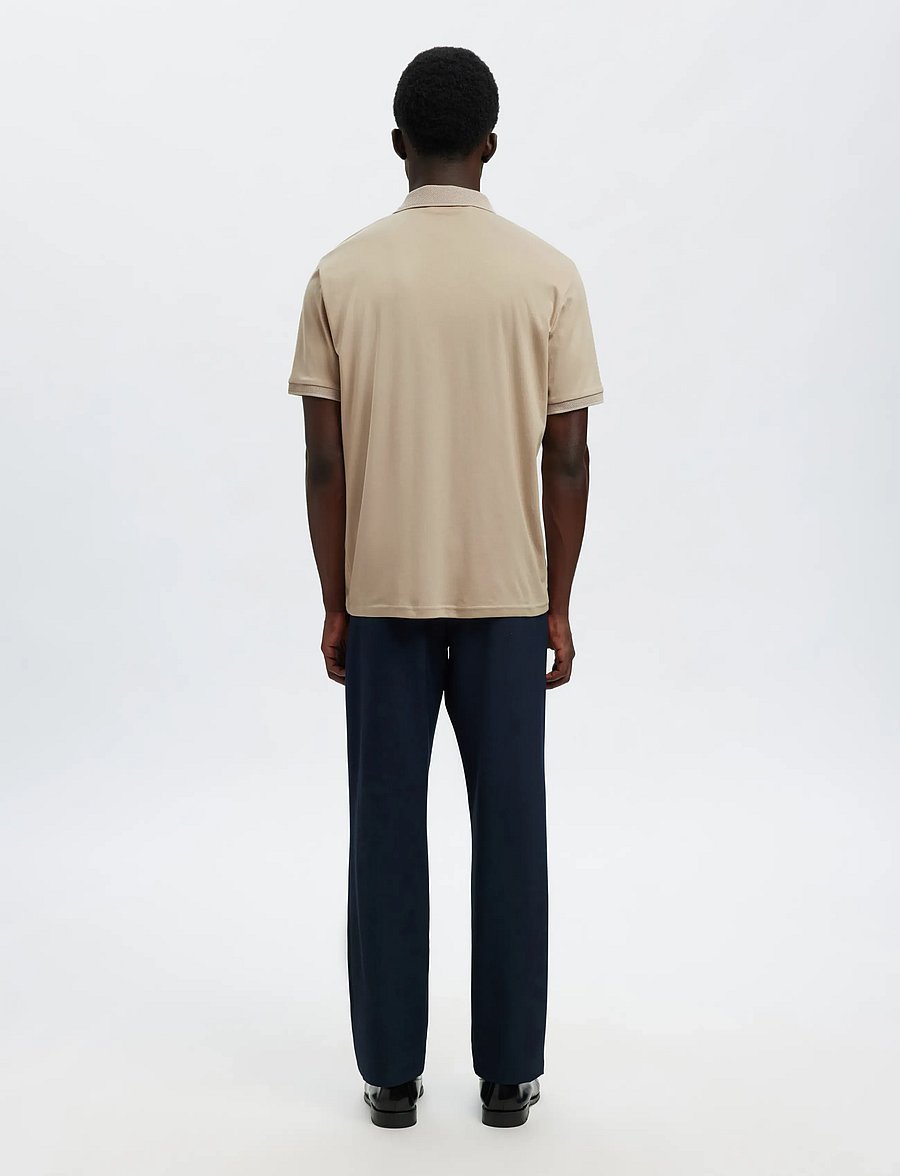 Selected - SLHFAVE BUTTON SS POLO NOOS - polo marškinėliai trumpomis rankovėmis - oatmeal - 2