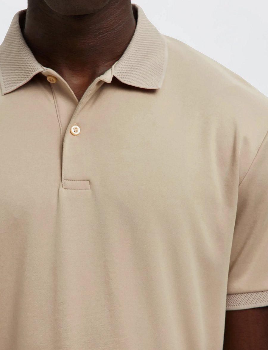 Selected - SLHFAVE BUTTON SS POLO NOOS - polo marškinėliai trumpomis rankovėmis - oatmeal - 5