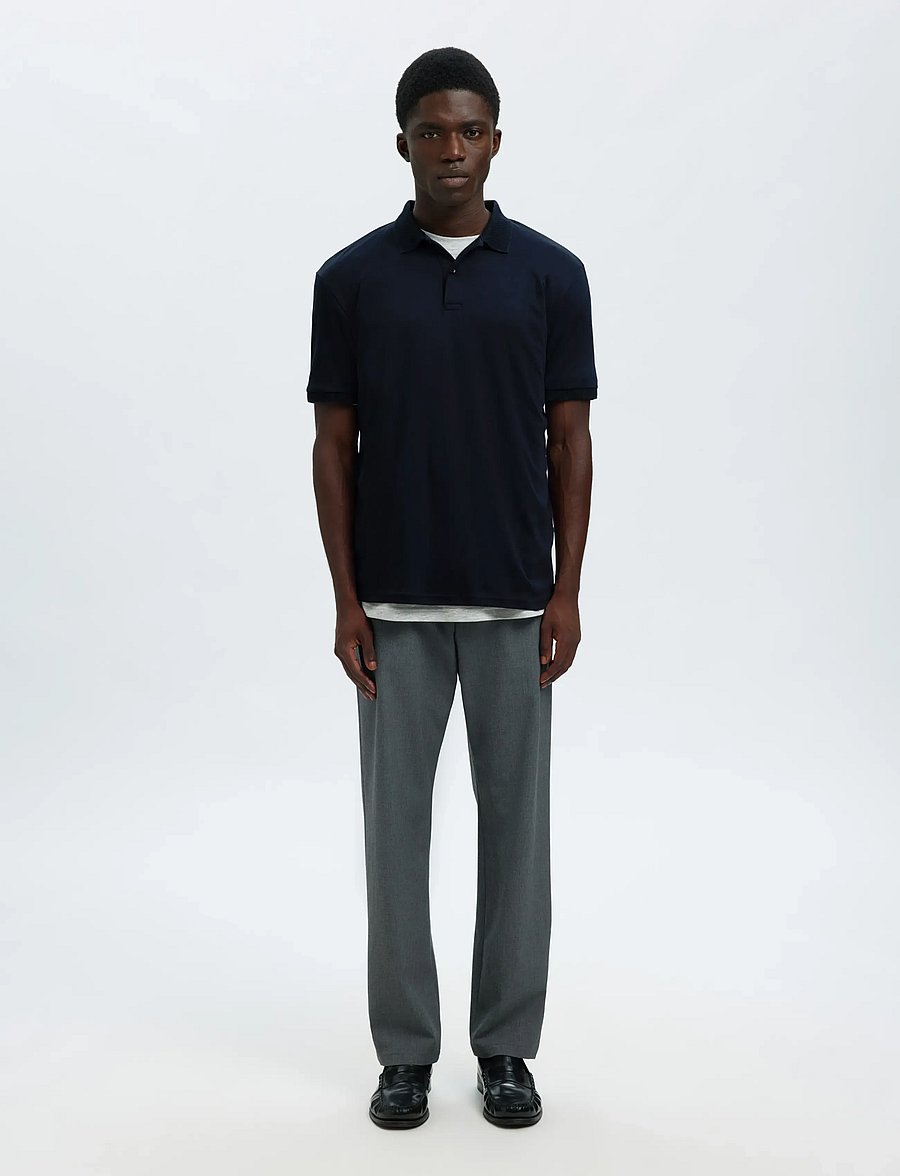 Selected - SLHFAVE BUTTON SS POLO NOOS - kurzärmelig - sky captain - 3