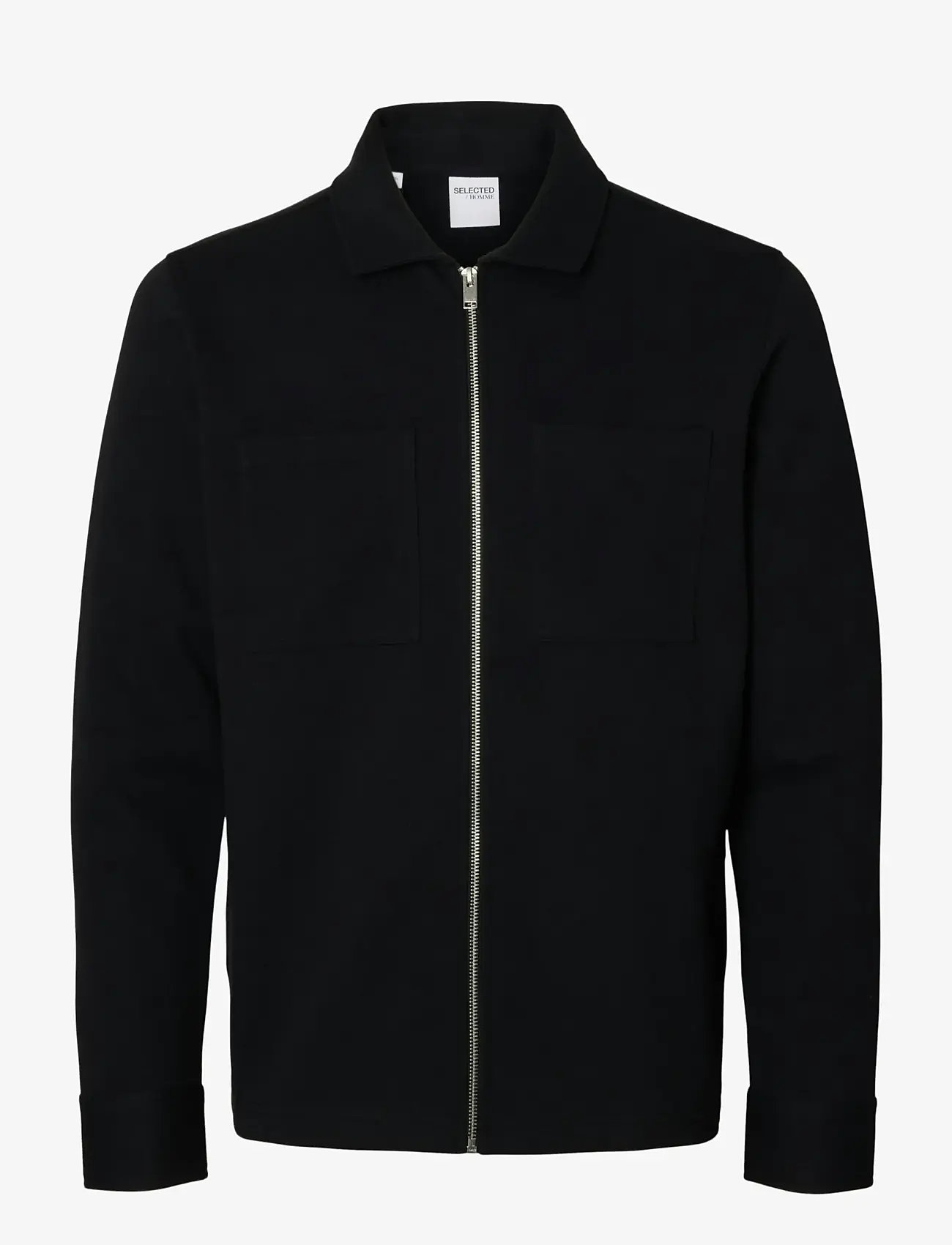 Selected - SLHJACKIE SWEAT ZIP JACKET NOOS - efterårsjakker - black - 1