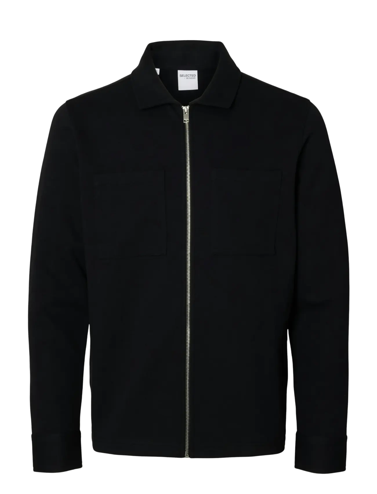 Selected SLHJACKIE SWEAT ZIP JACKET NOOS - Light Jackets - BLACK / black