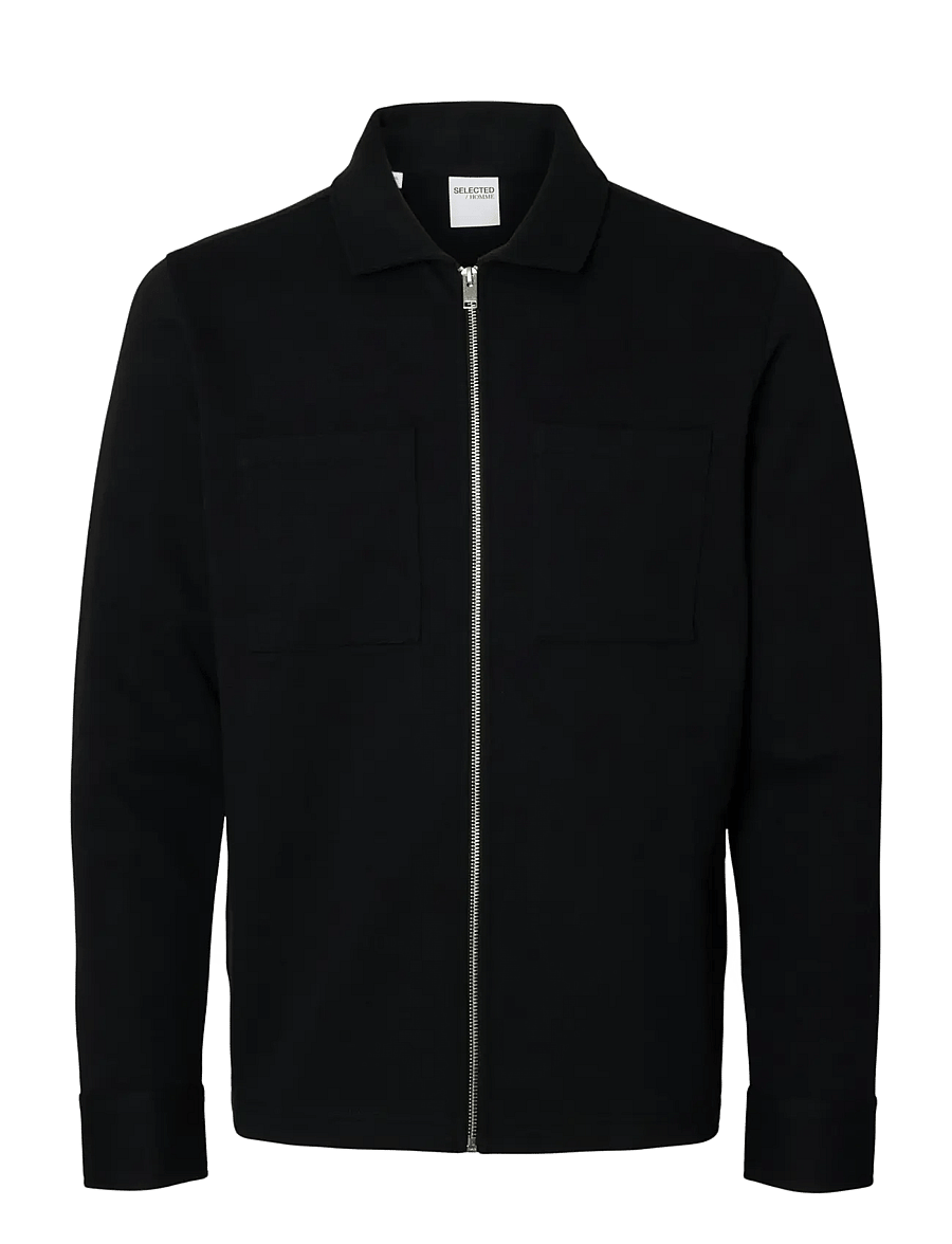 Selected - SLHJACKIE SWEAT ZIP JACKET NOOS - vestes de printemps - black - 1