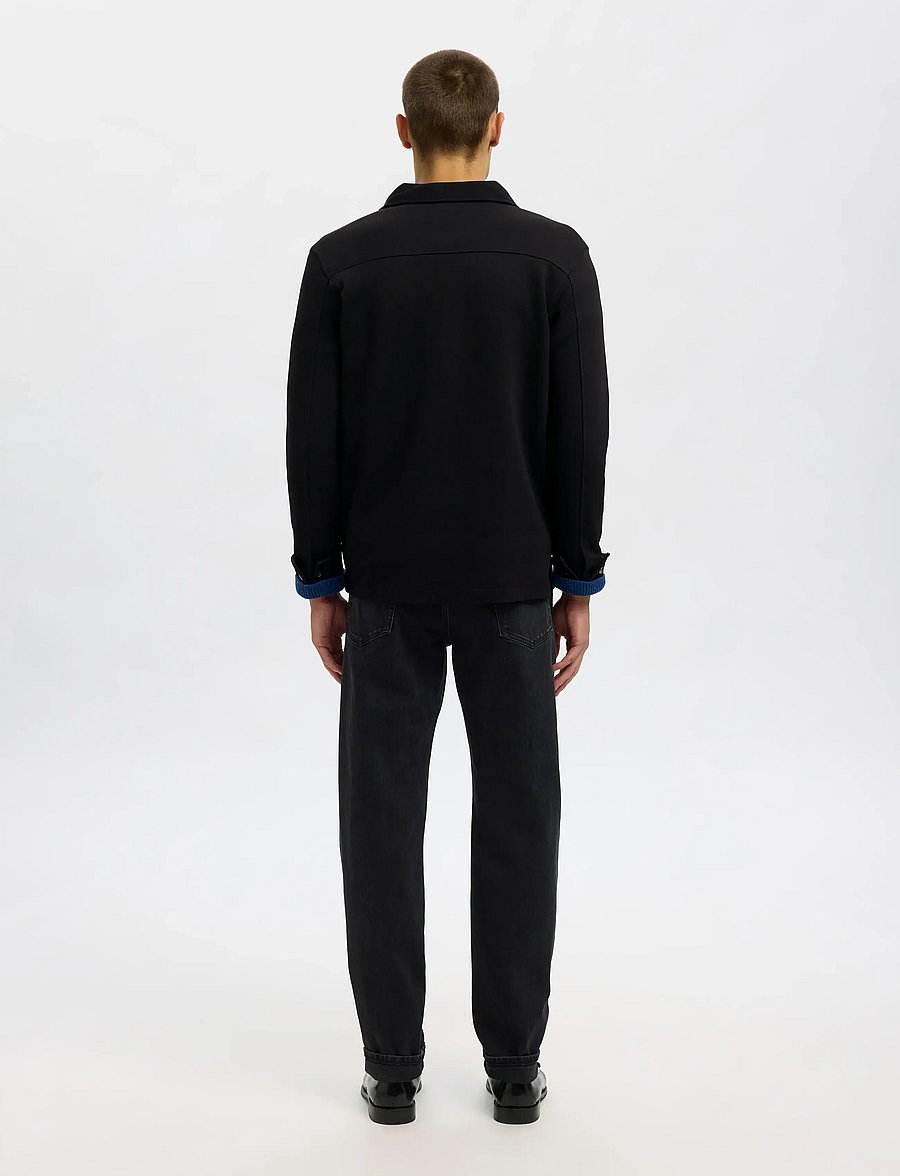 Selected - SLHJACKIE SWEAT ZIP JACKET NOOS - vestes de printemps - black - 3