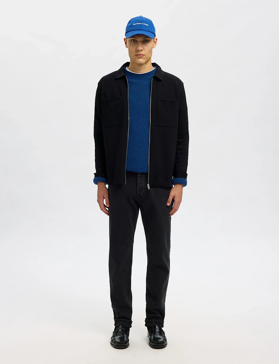 Selected - SLHJACKIE SWEAT ZIP JACKET NOOS - vestes de printemps - black - 4