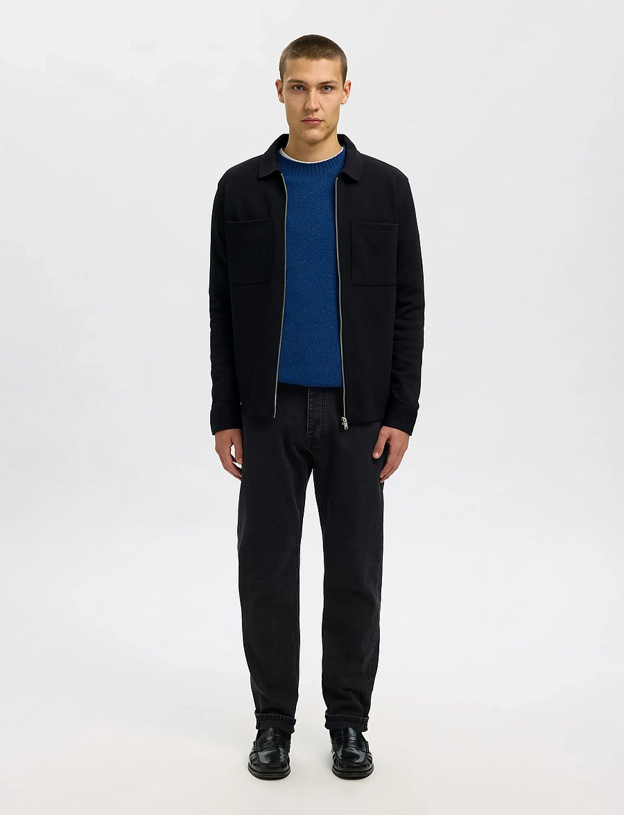 Selected - SLHJACKIE SWEAT ZIP JACKET NOOS - vestes de printemps - black - 5