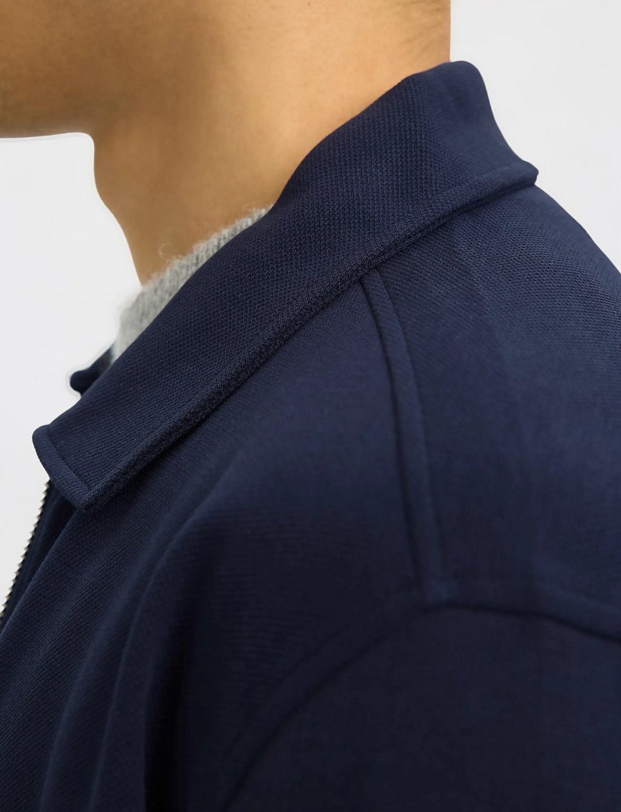 Selected - SLHJACKIE SWEAT ZIP JACKET NOOS - vestes de printemps - navy blazer - 4