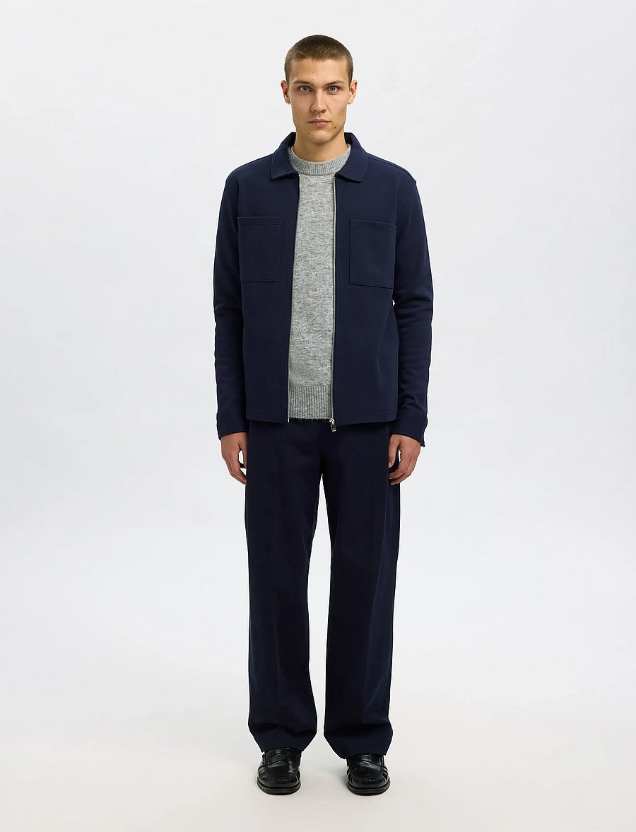 Selected - SLHJACKIE SWEAT ZIP JACKET NOOS - vestes de printemps - navy blazer - 5