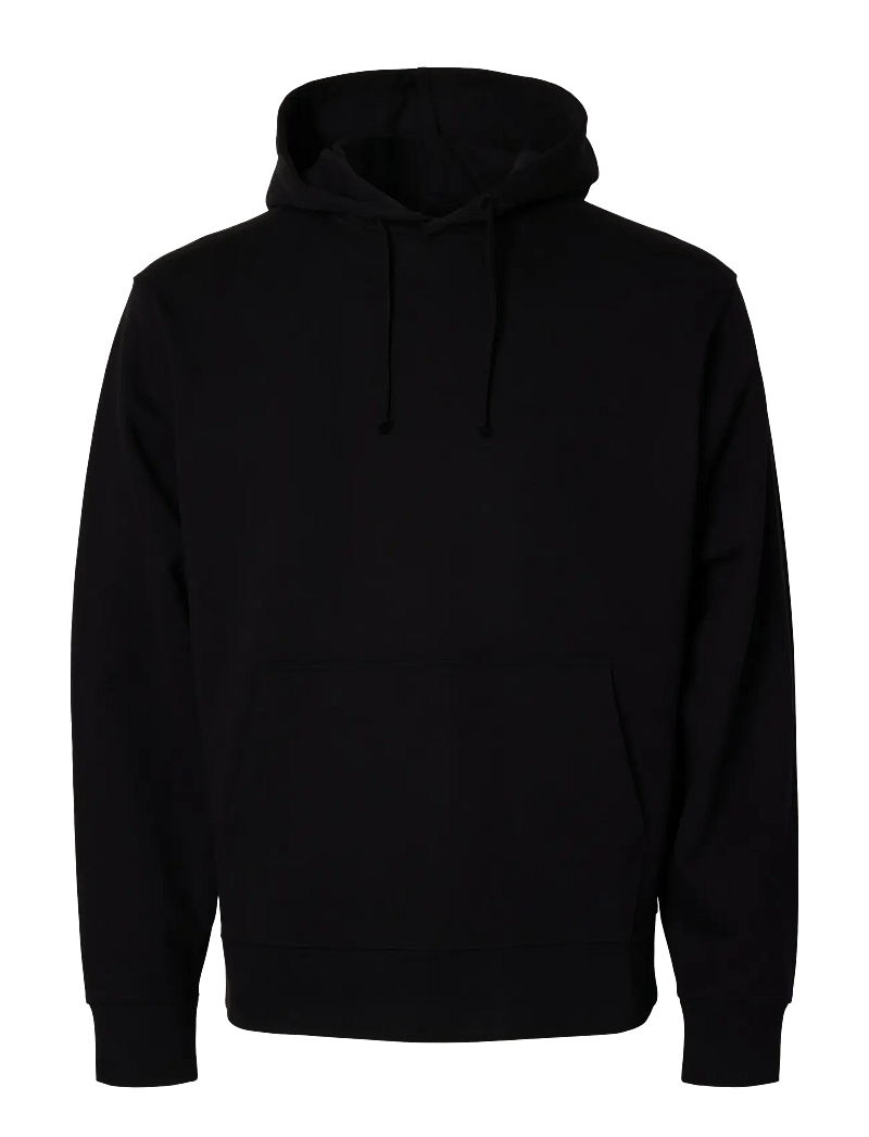 Selected - SLHRELAXLUKE LS SWEAT HOODIE NOOS - kapuutsiga dressipluusid - black - 1