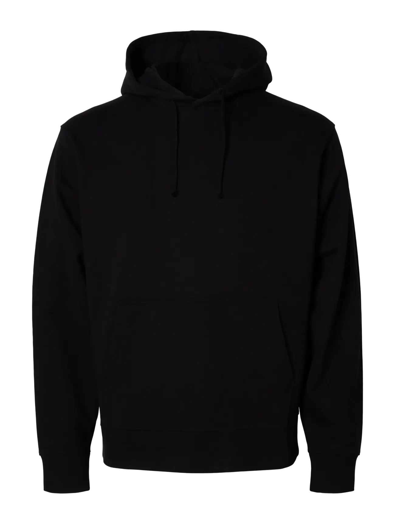 Selected SLHRELAXLUKE LS SWEAT HOODIE NOOS - Sweatshirts - BLACK / black
