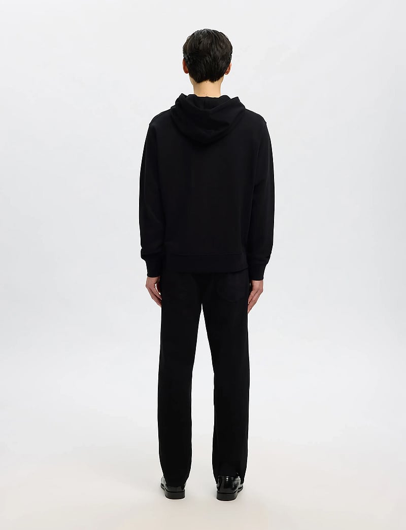 Selected - SLHRELAXLUKE LS SWEAT HOODIE NOOS - kapuutsiga dressipluusid - black - 2