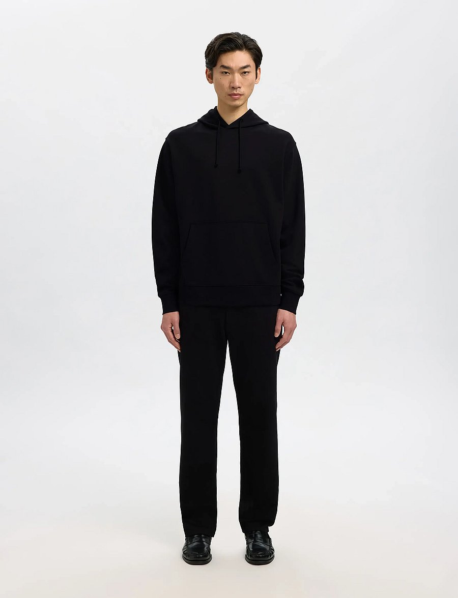 Selected - SLHRELAXLUKE LS SWEAT HOODIE NOOS - kapuzenpullover - black - 3