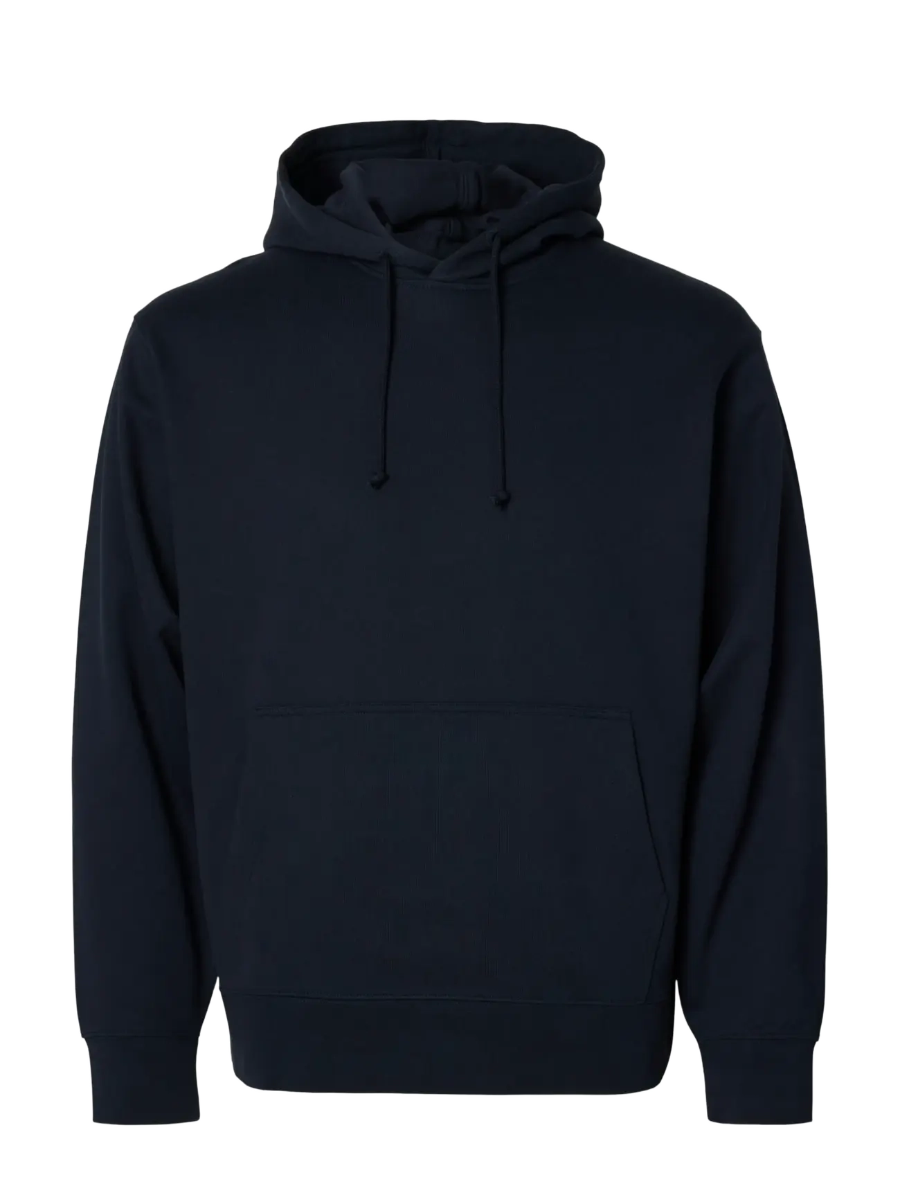 SLHRELAXLUKE LS SWEAT HOODIE NOOS - DARK SAPPHIRE