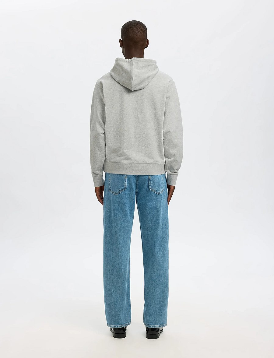 Selected - SLHRELAXLUKE LS SWEAT HOODIE NOOS - kapuzenpullover - light grey melange - 2