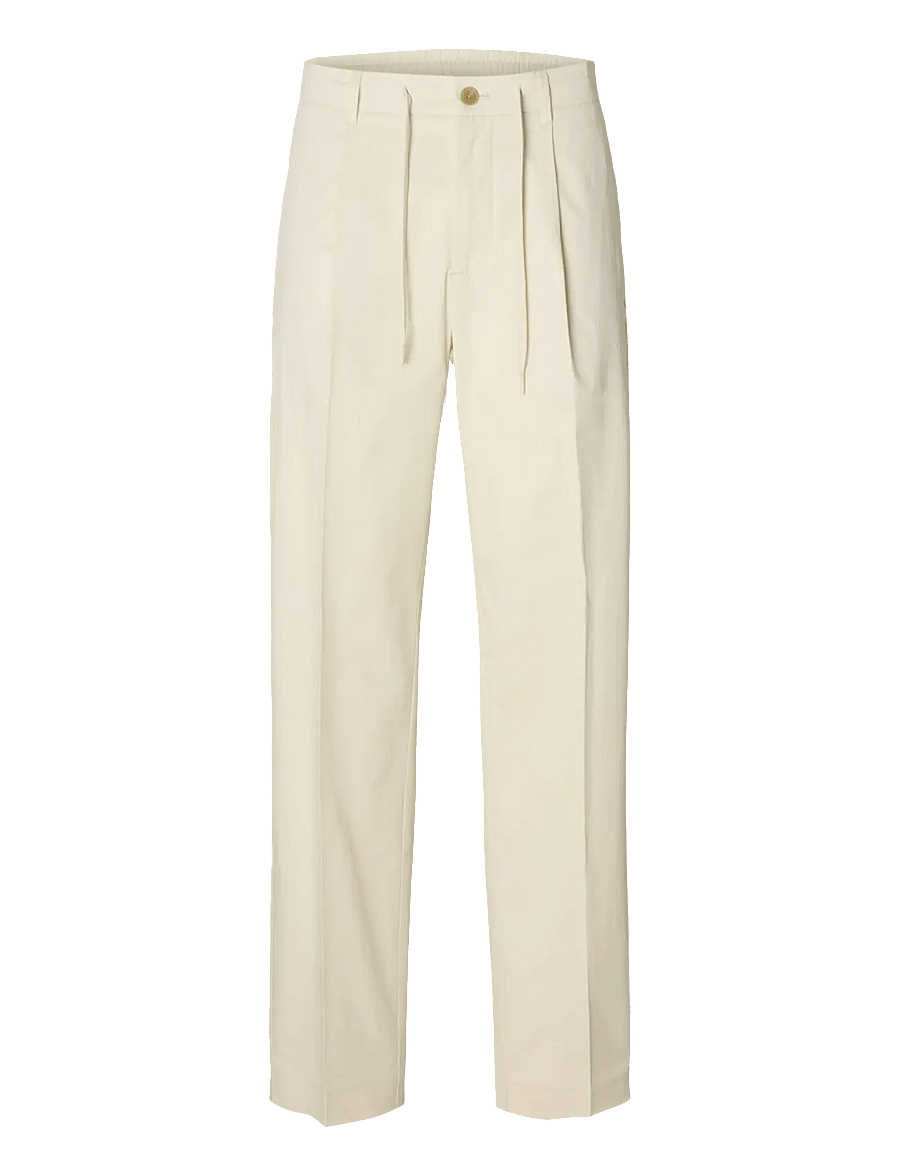 Selected - SLH190-REG TAPE LEROY PLEAT JARI PNT NOO - freizeithosen - birch - 1