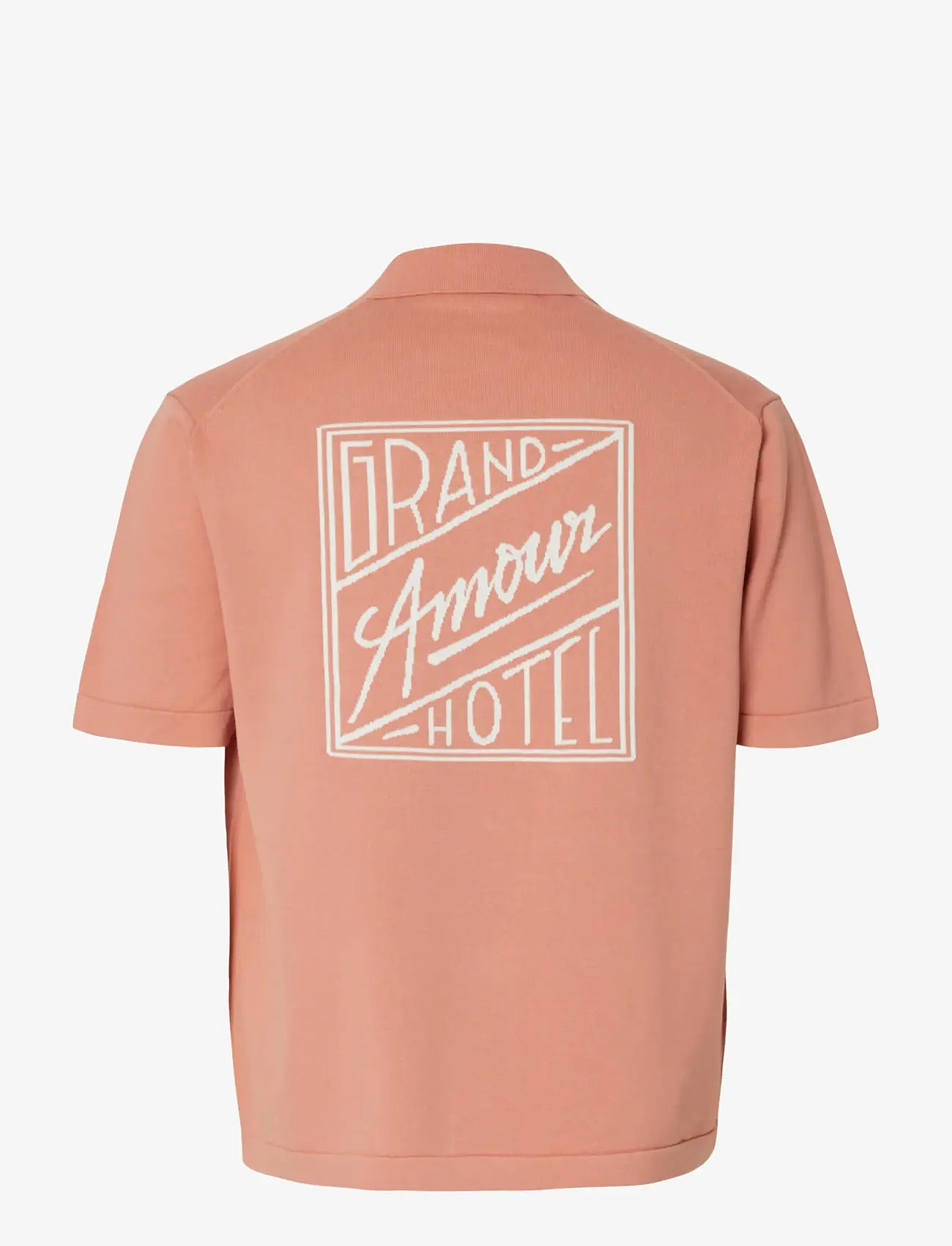 Selected - SLHAMOUR INTARSIA RELAXED POLO CARDIGAN - kootud polosärgid - rose dawn - 2