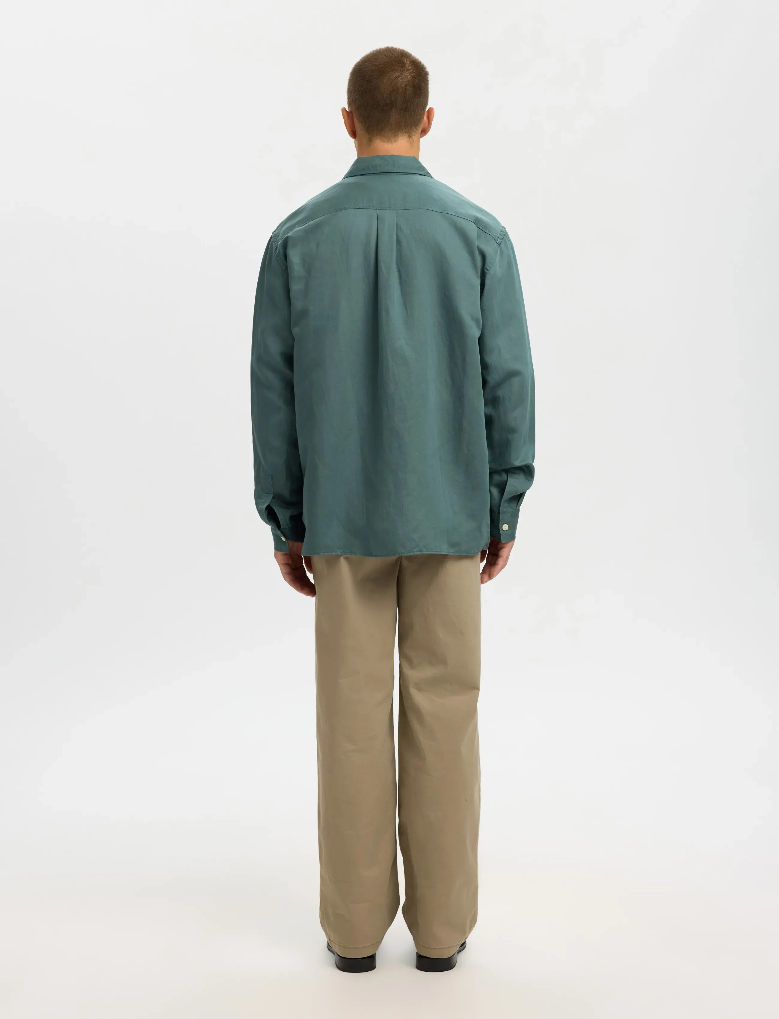 Selected - SLHRLXMIKA TENCEL BLEND LS SHIRT - freizeithemden - balsam green - 2