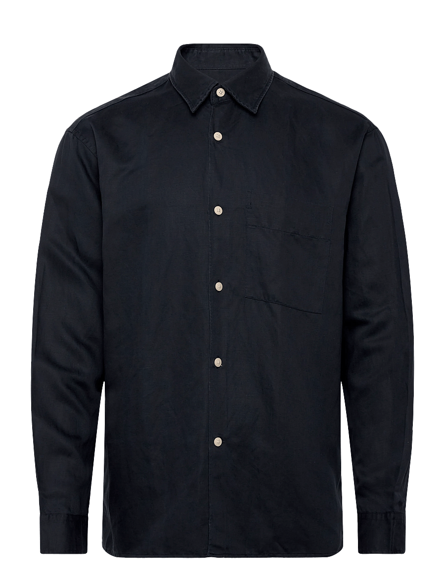 Selected - SLHRLXMIKA TENCEL BLEND LS SHIRT - freizeithemden - sky captain - 0