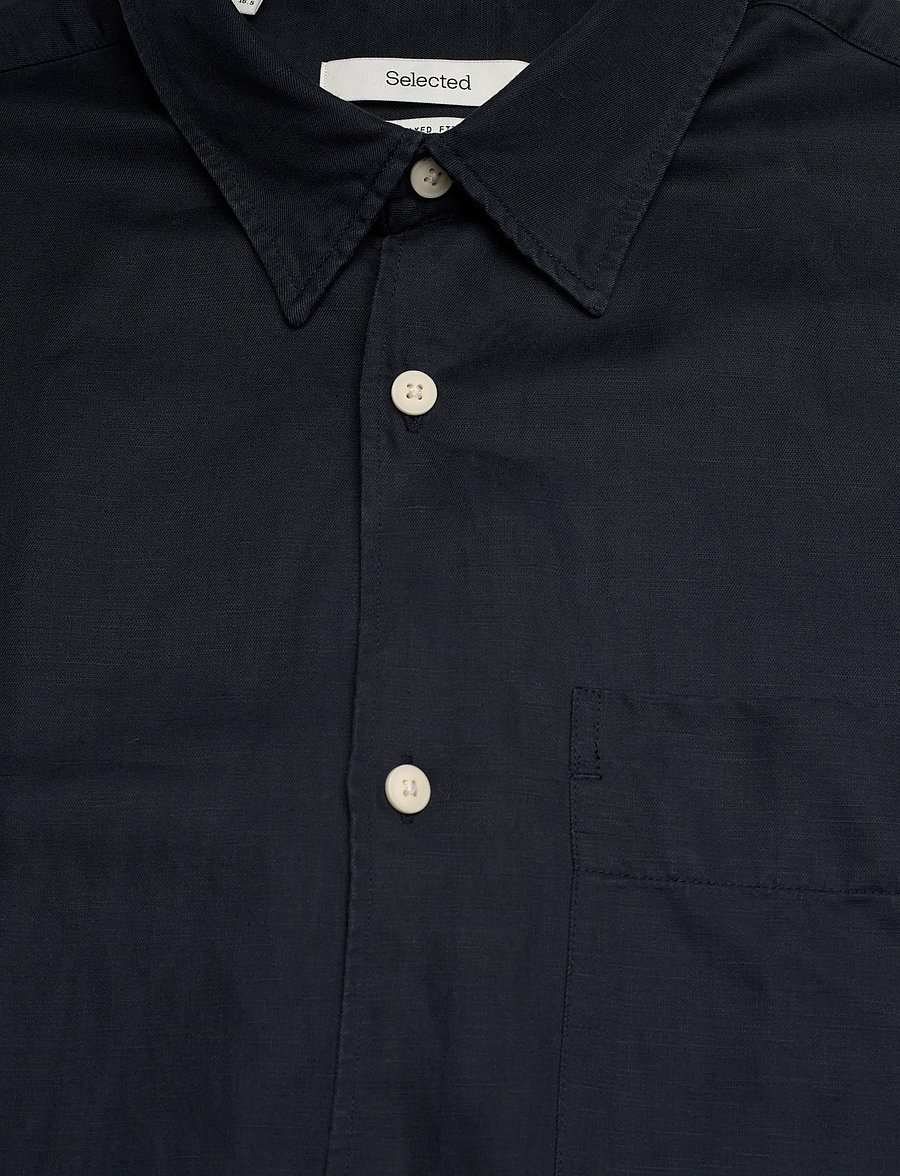 Selected - SLHRLXMIKA TENCEL BLEND LS SHIRT - freizeithemden - sky captain - 2