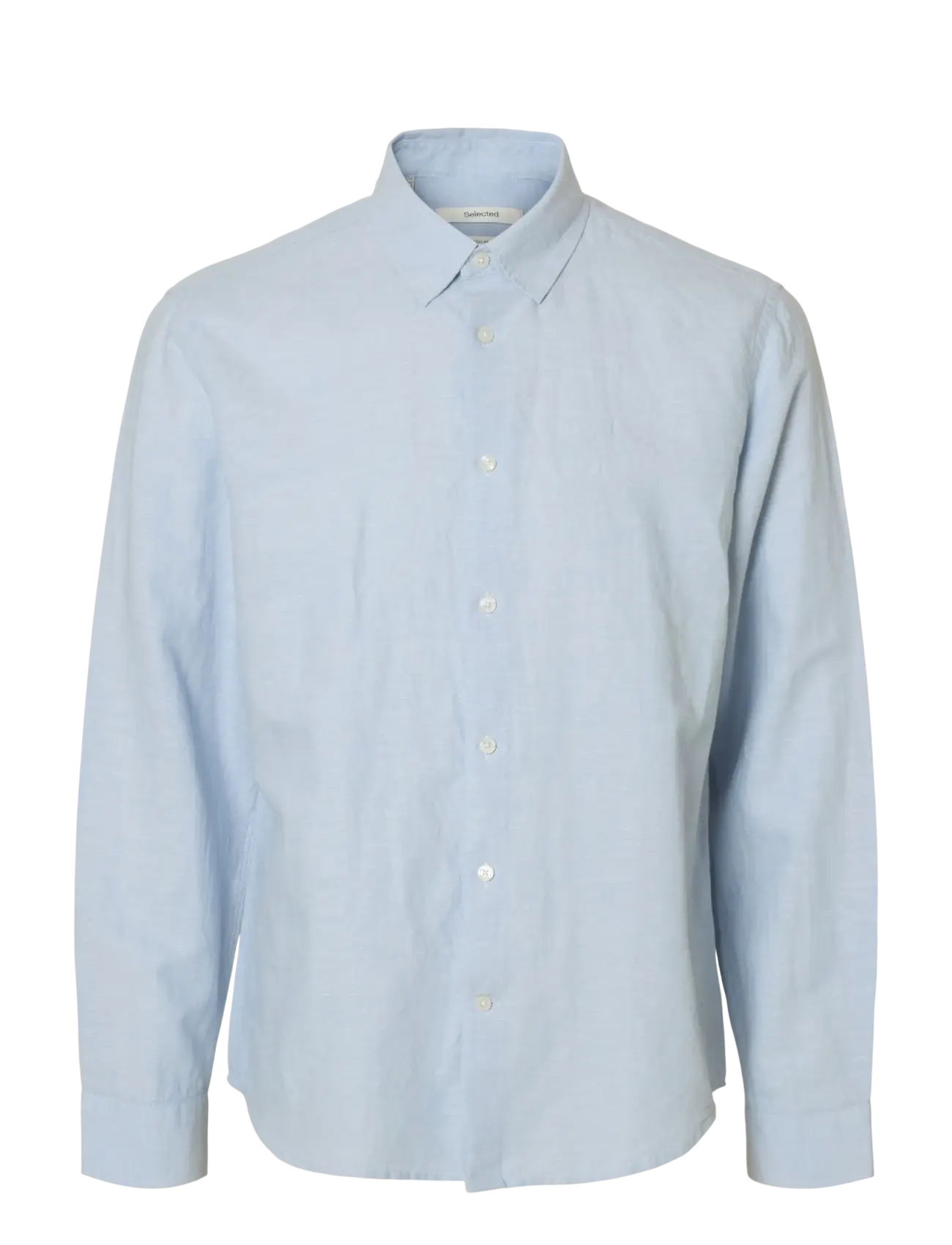Selected SLMREGCLAY LINENBLEND LS SHIRT CLA NOOS - Skjorter - DUSTY BLUE / blue