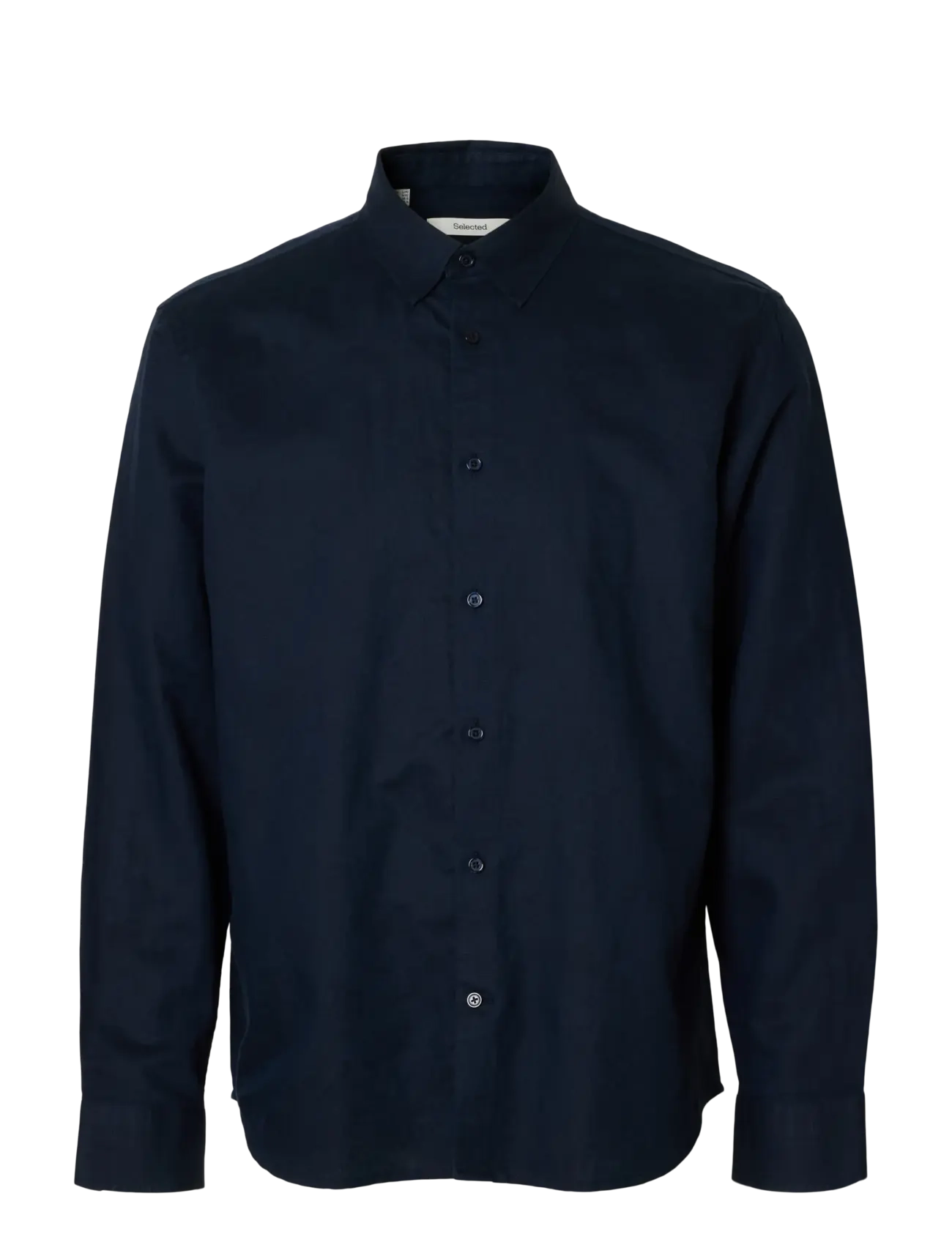 Selected - SLMREGCLAUS CLAY LINENBLEND LS SHT NOOS - casual skjorter - sky captain - 1
