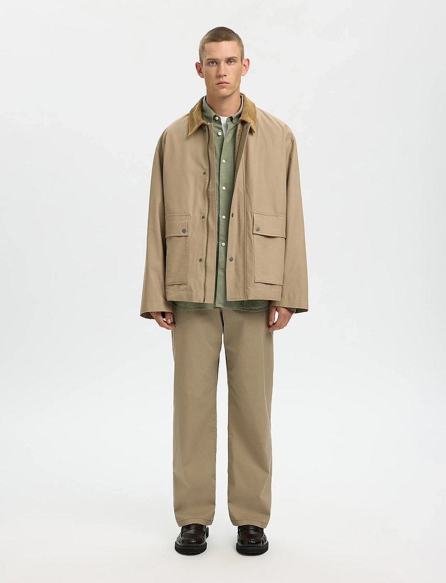 Selected - SLMREGCLAY LINENBLEND LS SHIRT CLA NOOS - casual skjorter - vetiver - 5