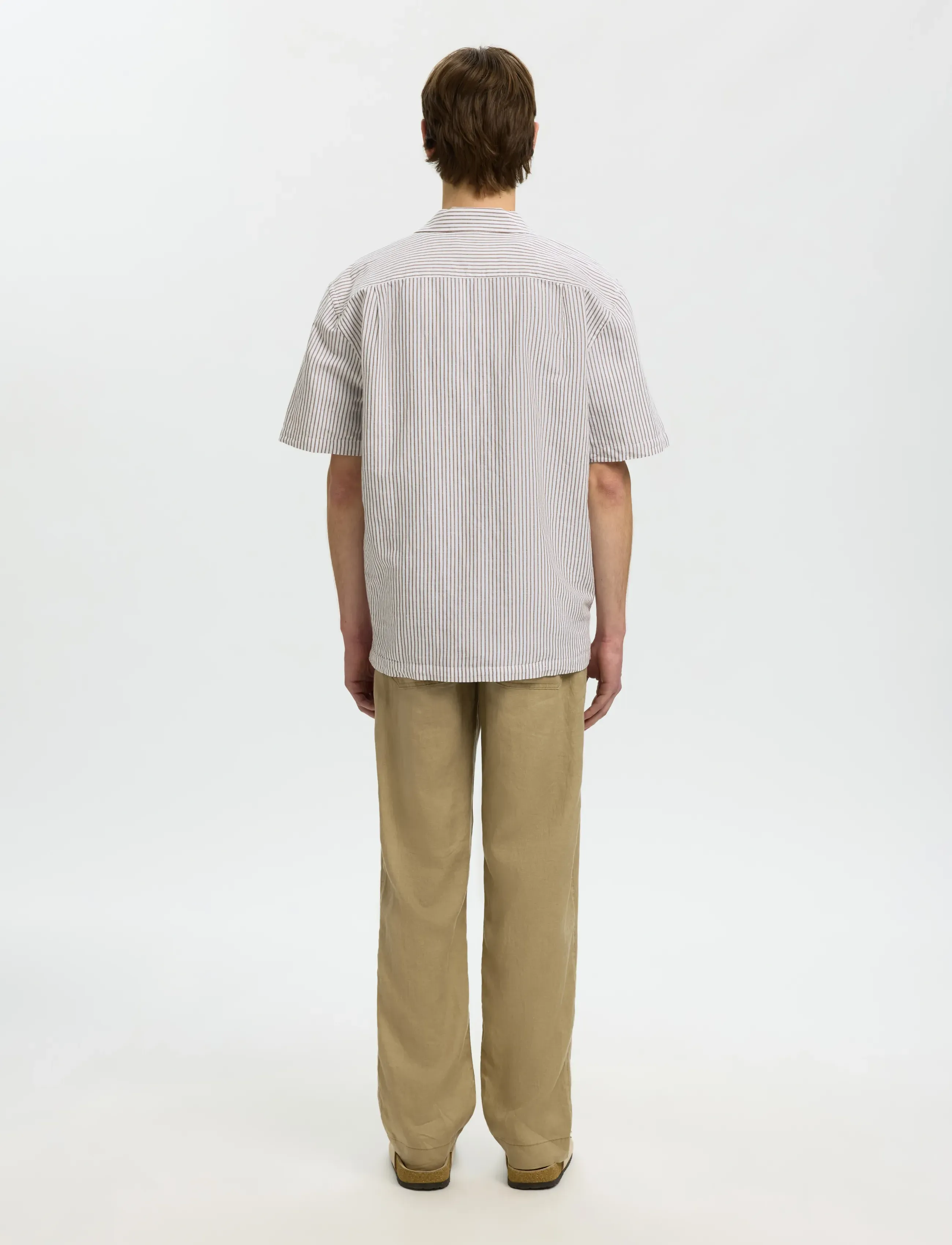 Selected - SLMRLXCLAY LINENBLEND SS SHIRT RES NOOS - leinenhemden - bright white - 2