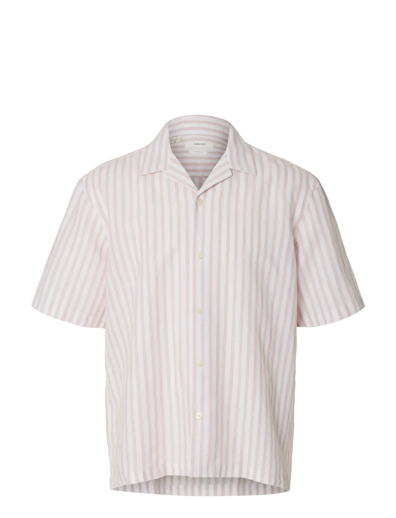 Selected SLMRLXCLAY LINENBLEND SS SHIRT RES NOOS - Kleidung - ROSE DAWN / pink/rose