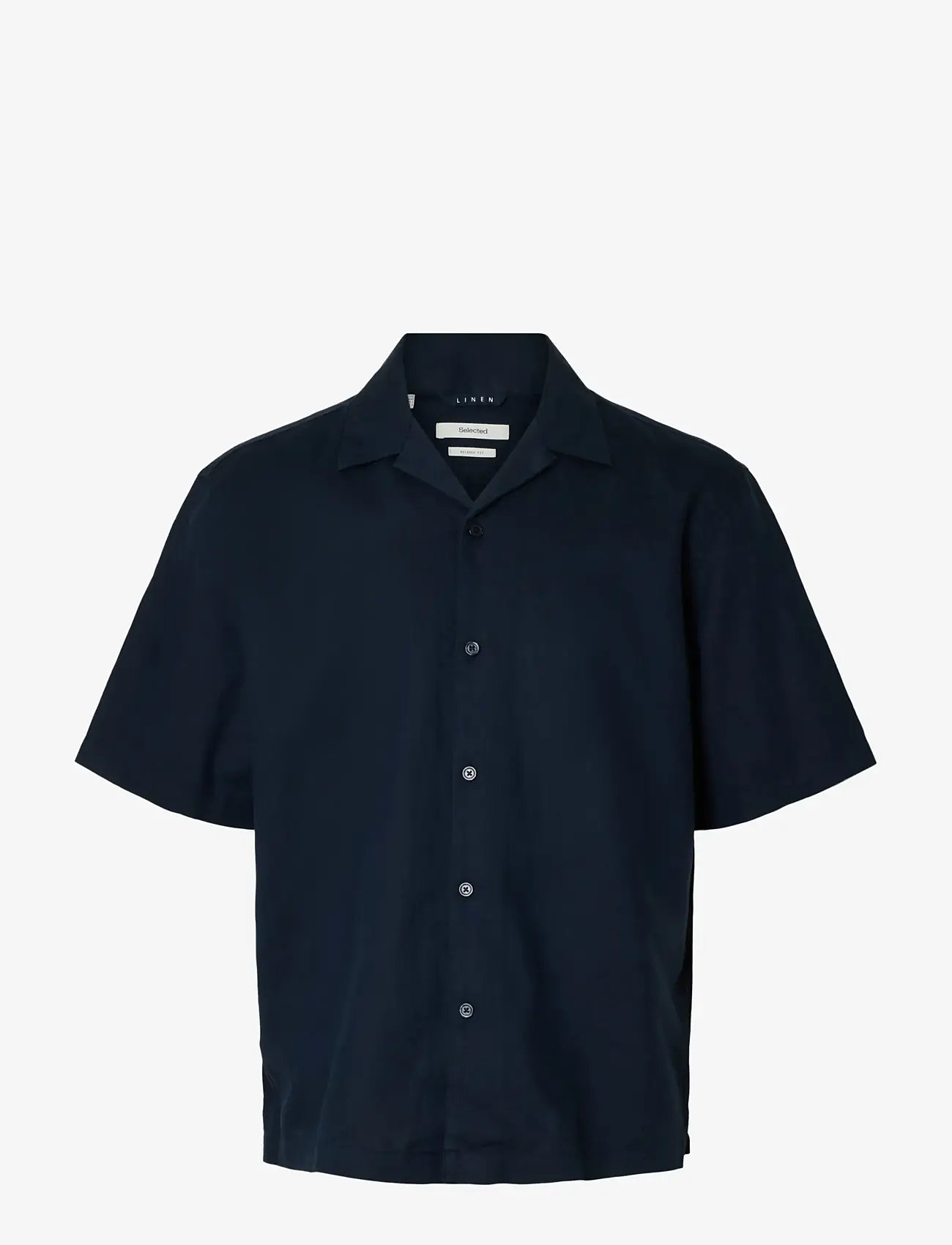 Selected - SLMRLXCLAY LINENBLEND SS SHIRT RES NOOS - linased särgid - sky captain - 1