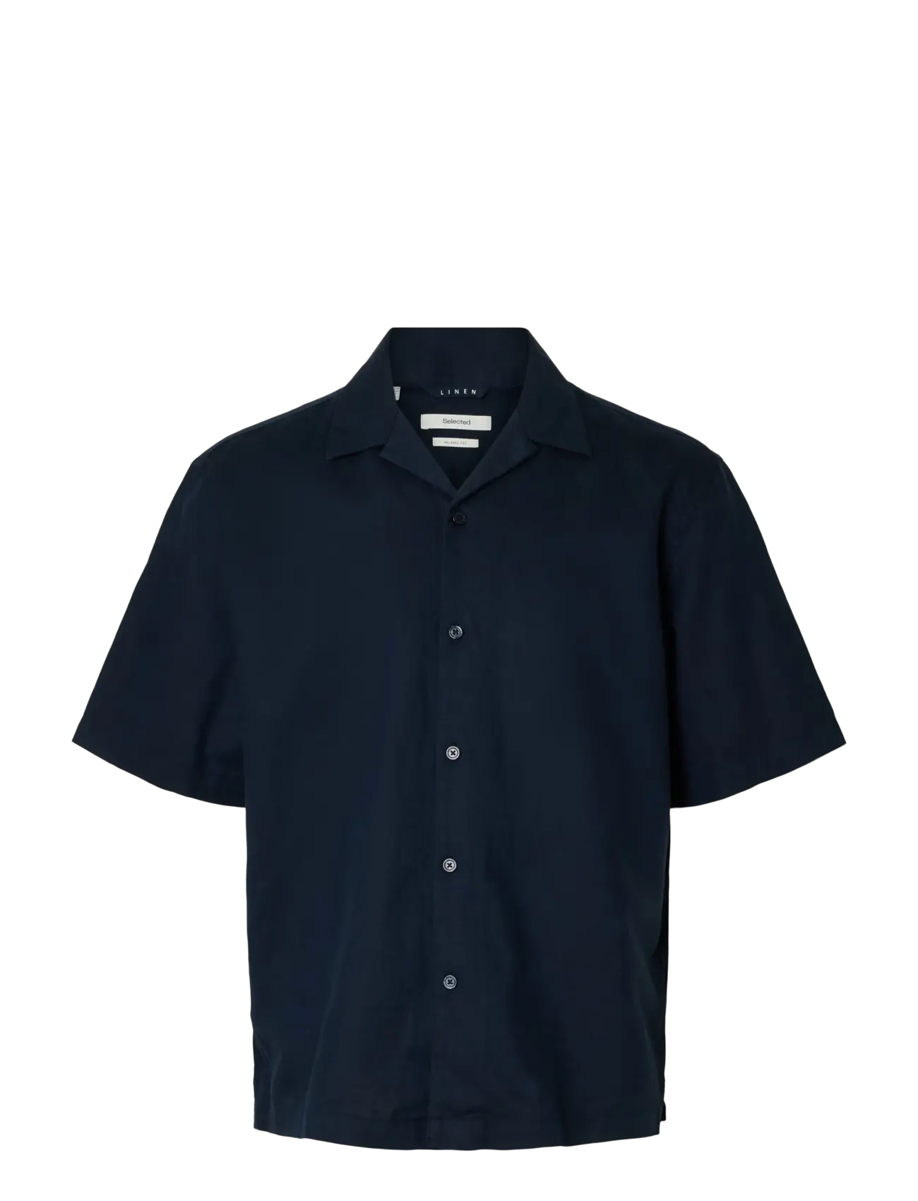 Selected SLMRLXCLAY LINENBLEND SS SHIRT RES NOOS - Kleidung - SKY CAPTAIN / navy