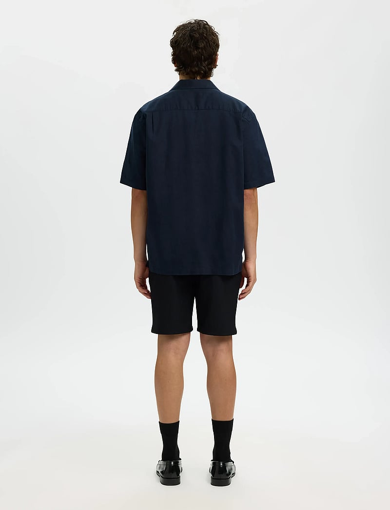 Selected - SLMRLXCLAY LINENBLEND SS SHIRT RES NOOS - linased särgid - sky captain - 2