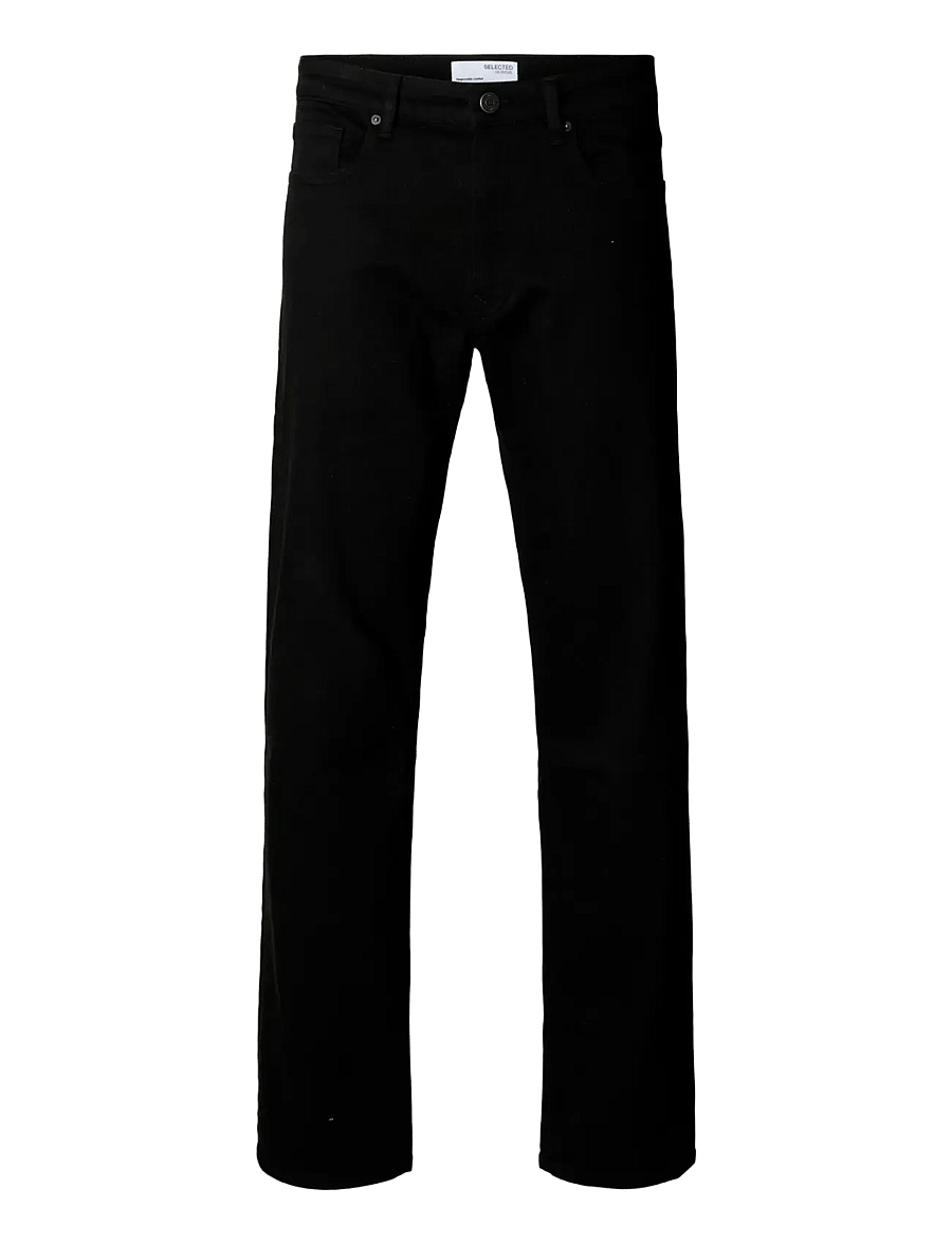 Selected - SLH196-STRAIGHT BEN STAY BLACK 600 JEANS - regular jeans - black denim - 1