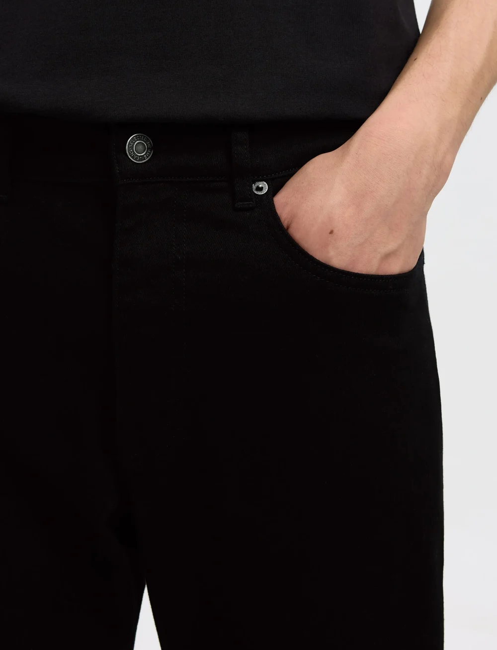 Selected - SLH196-STRAIGHT BEN STAY BLACK 600 JEANS - regular jeans - black denim - 4