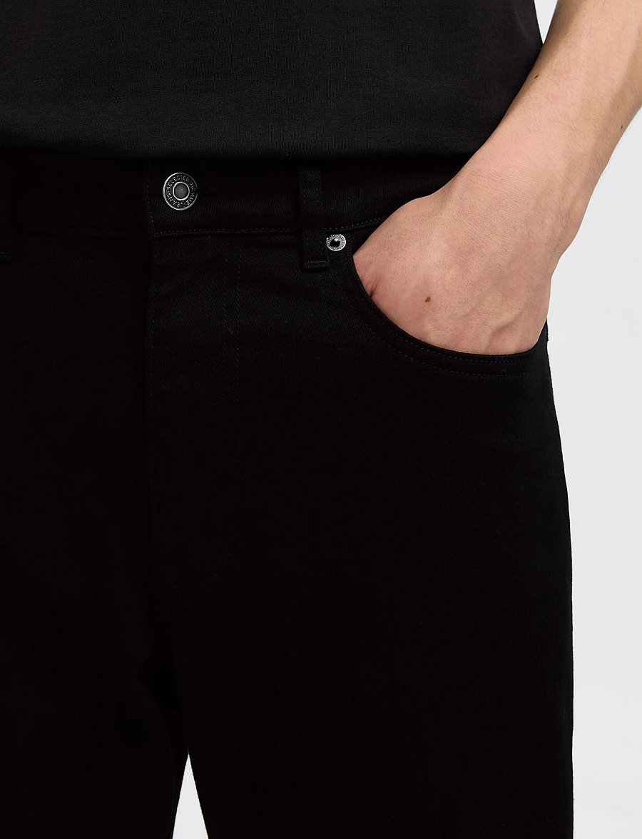 Selected - SLH196-STRAIGHT BEN STAY BLACK 600 JEANS - regular jeans - black denim - 4