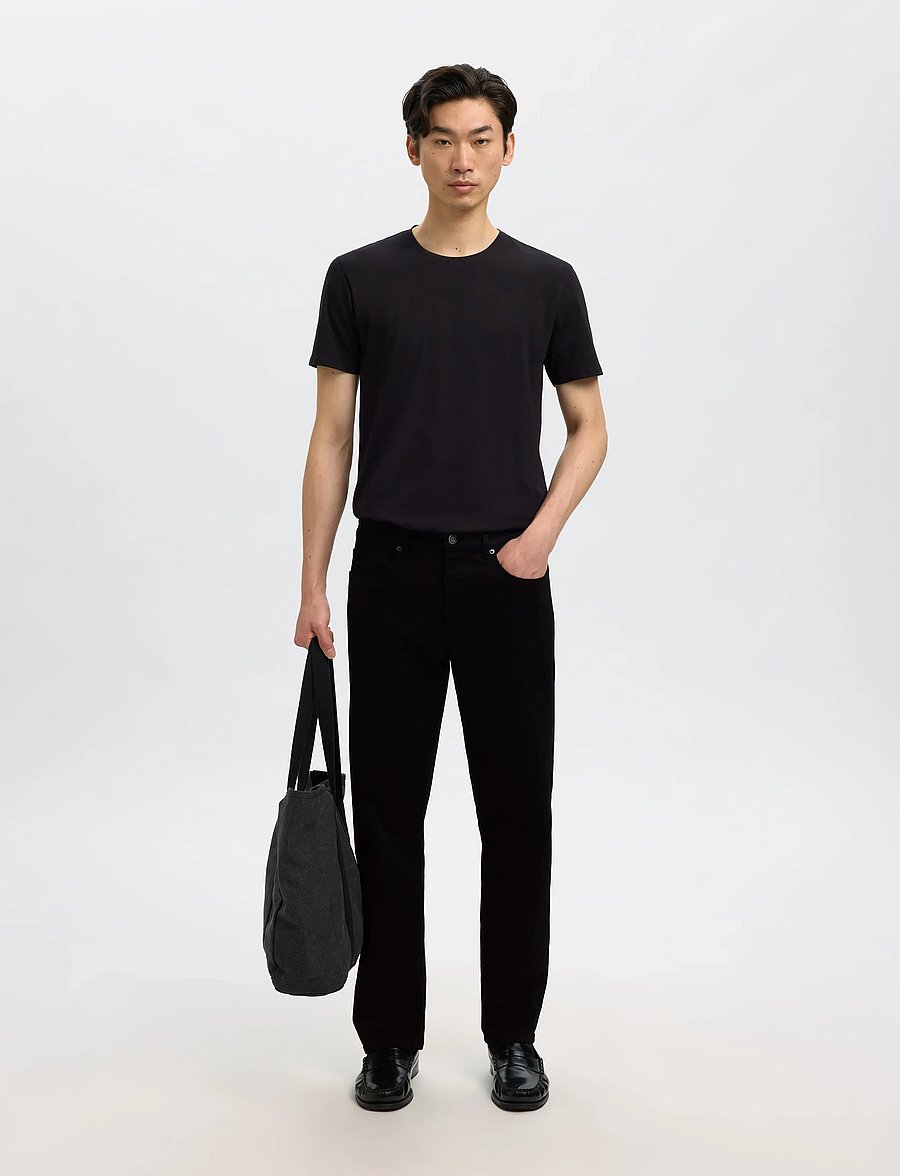 Selected - SLH196-STRAIGHT BEN STAY BLACK 600 JEANS - regular jeans - black denim - 5