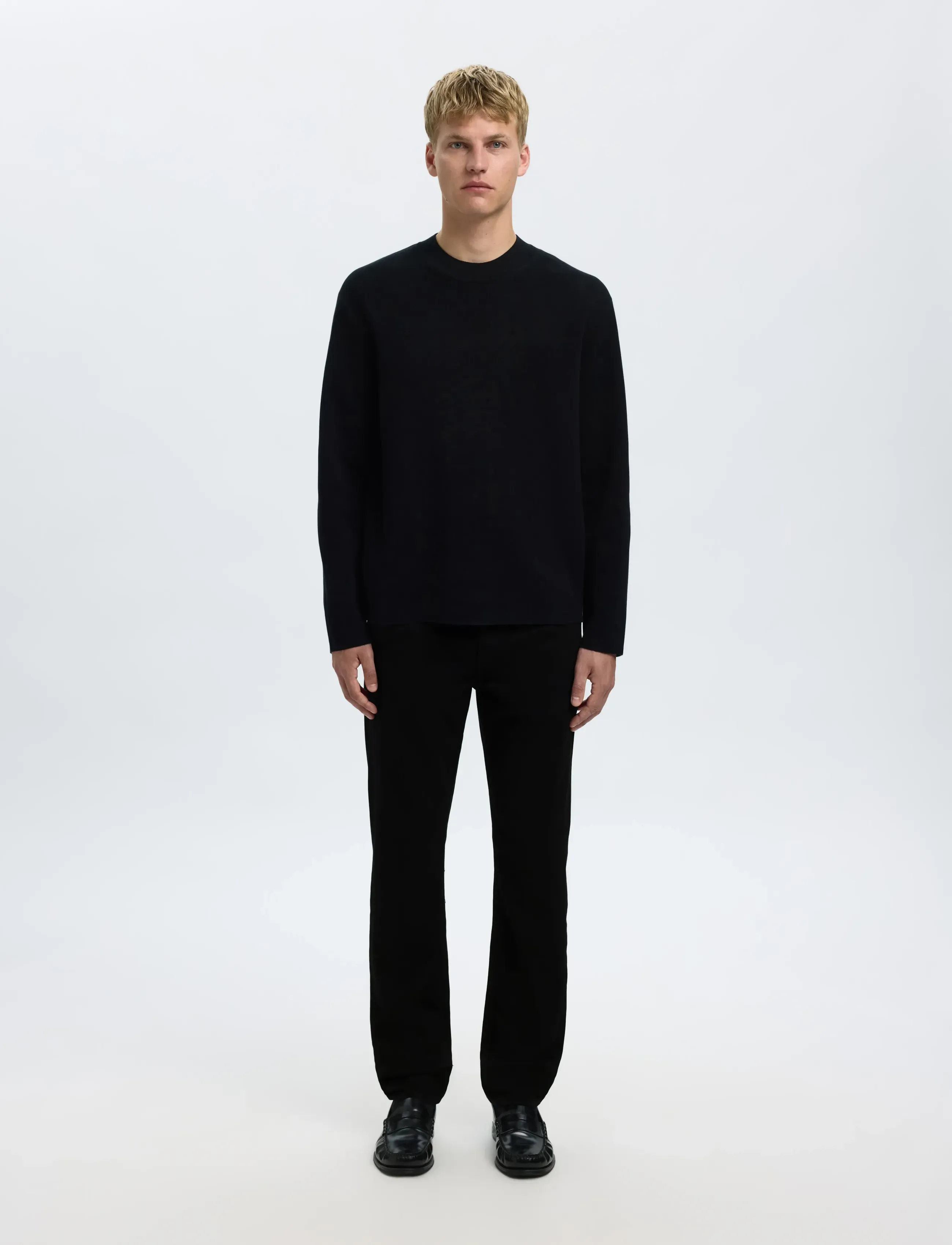 Selected - SLH175-SLIM BEN STAY BLACK 600 JEANS - slim jeans - black denim - 4