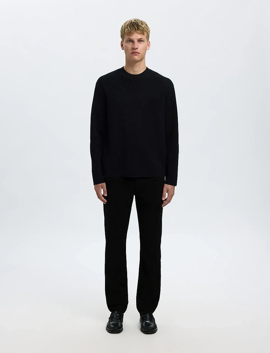 Selected - SLH175-SLIM BEN STAY BLACK 600 JEANS - slim jeans - black denim - 4