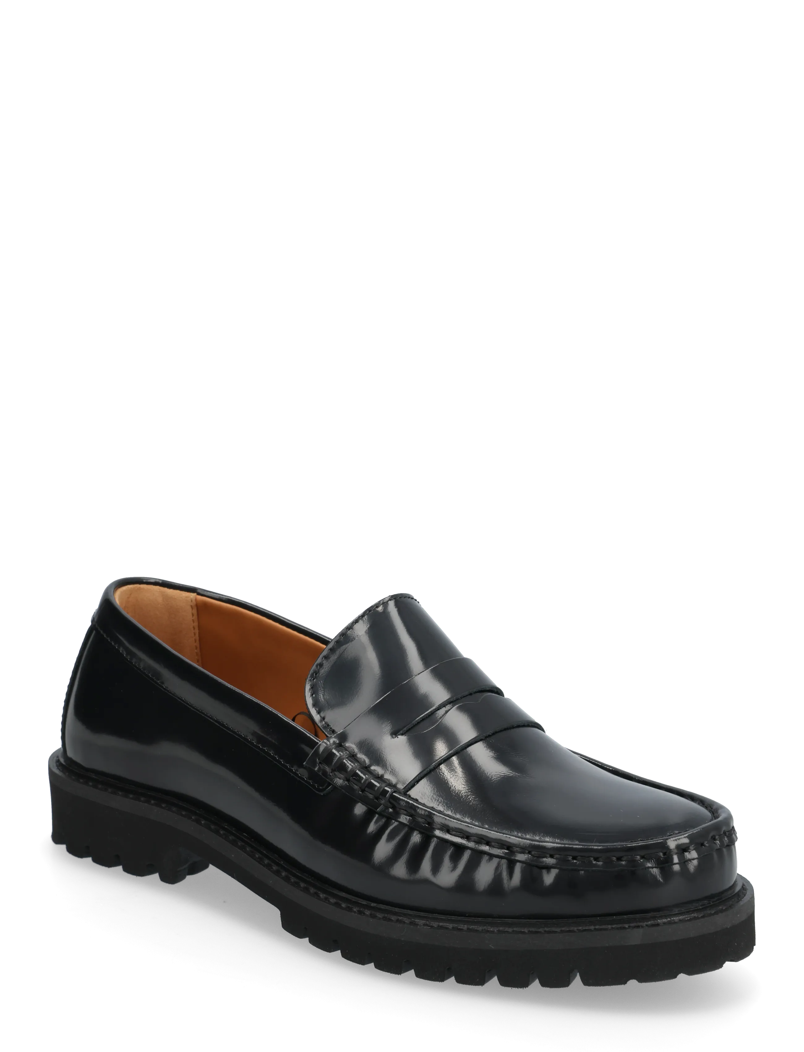 Selected SLMHUGO LEATHER PENNY LOAFER NOOS - Sommerschuhe - BLACK / black