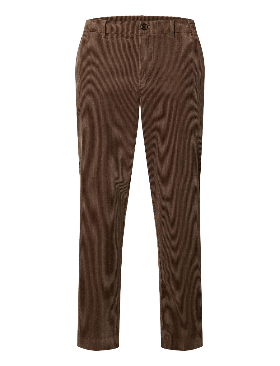 Selected - SLM190-REG TAPE LEROY KRIS CORD PNT NOOS - chocolate chip - 1