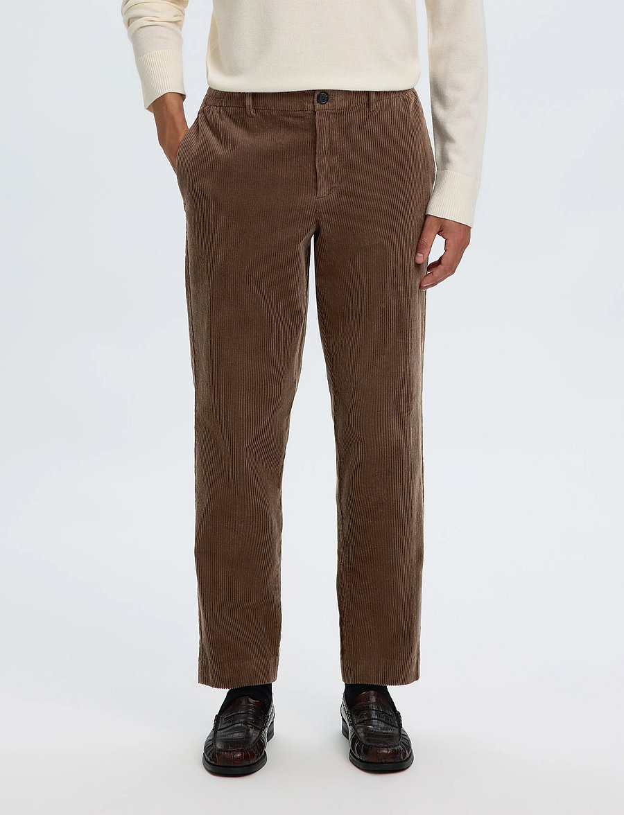 Selected - SLM190-REG TAPE LEROY KRIS CORD PNT NOOS - chocolate chip - 0