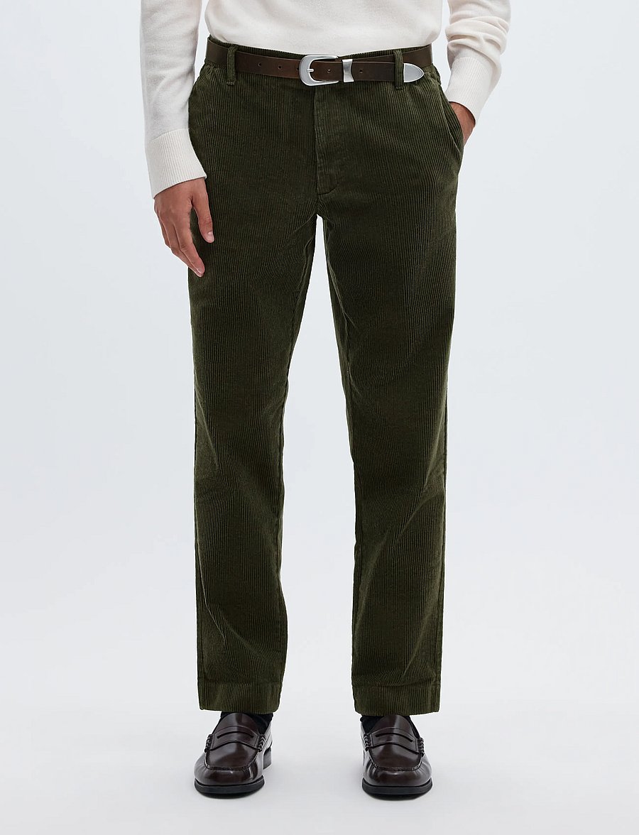 Selected - SLM190-REG TAPE LEROY KRIS CORD PNT NOOS - casual bukser - forest night - 0