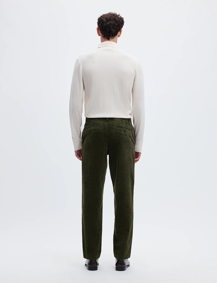 Selected - SLM190-REG TAPE LEROY KRIS CORD PNT NOOS - casual bukser - forest night - 2