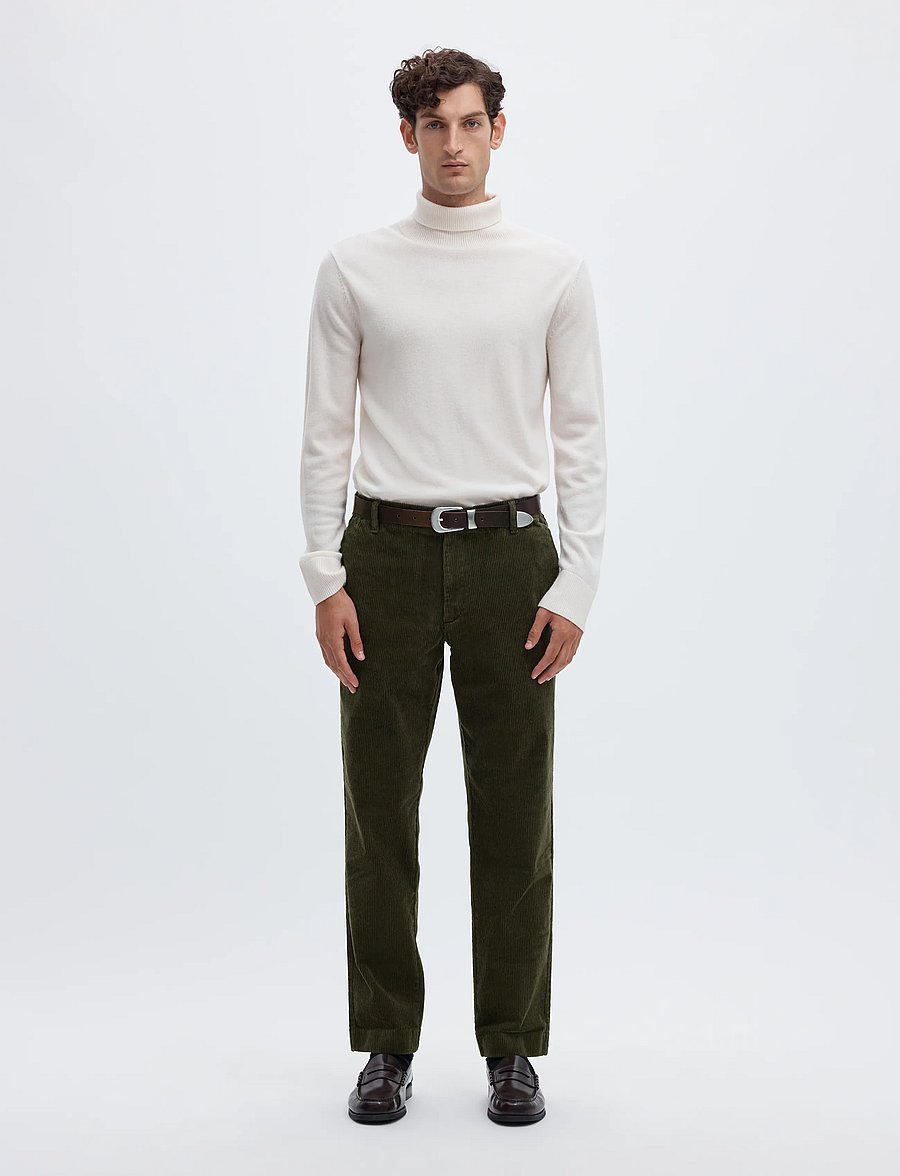 Selected - SLM190-REG TAPE LEROY KRIS CORD PNT NOOS - casual bukser - forest night - 3