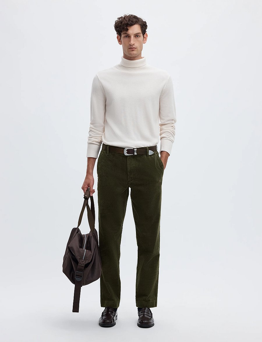 Selected - SLM190-REG TAPE LEROY KRIS CORD PNT NOOS - casual bukser - forest night - 5