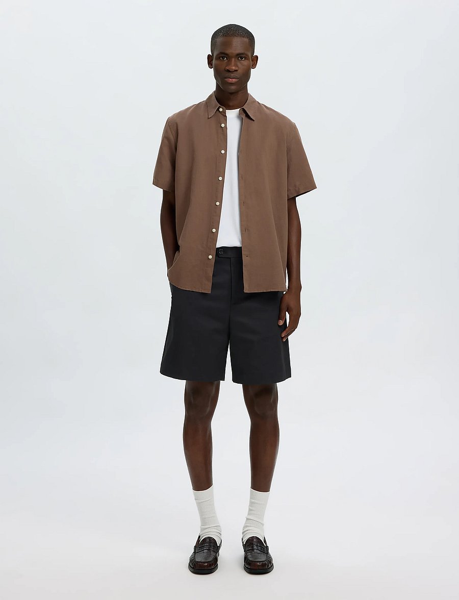 Selected - SLHLOOSE-AXEL JARI SHORTS - chinos shorts - black - 4