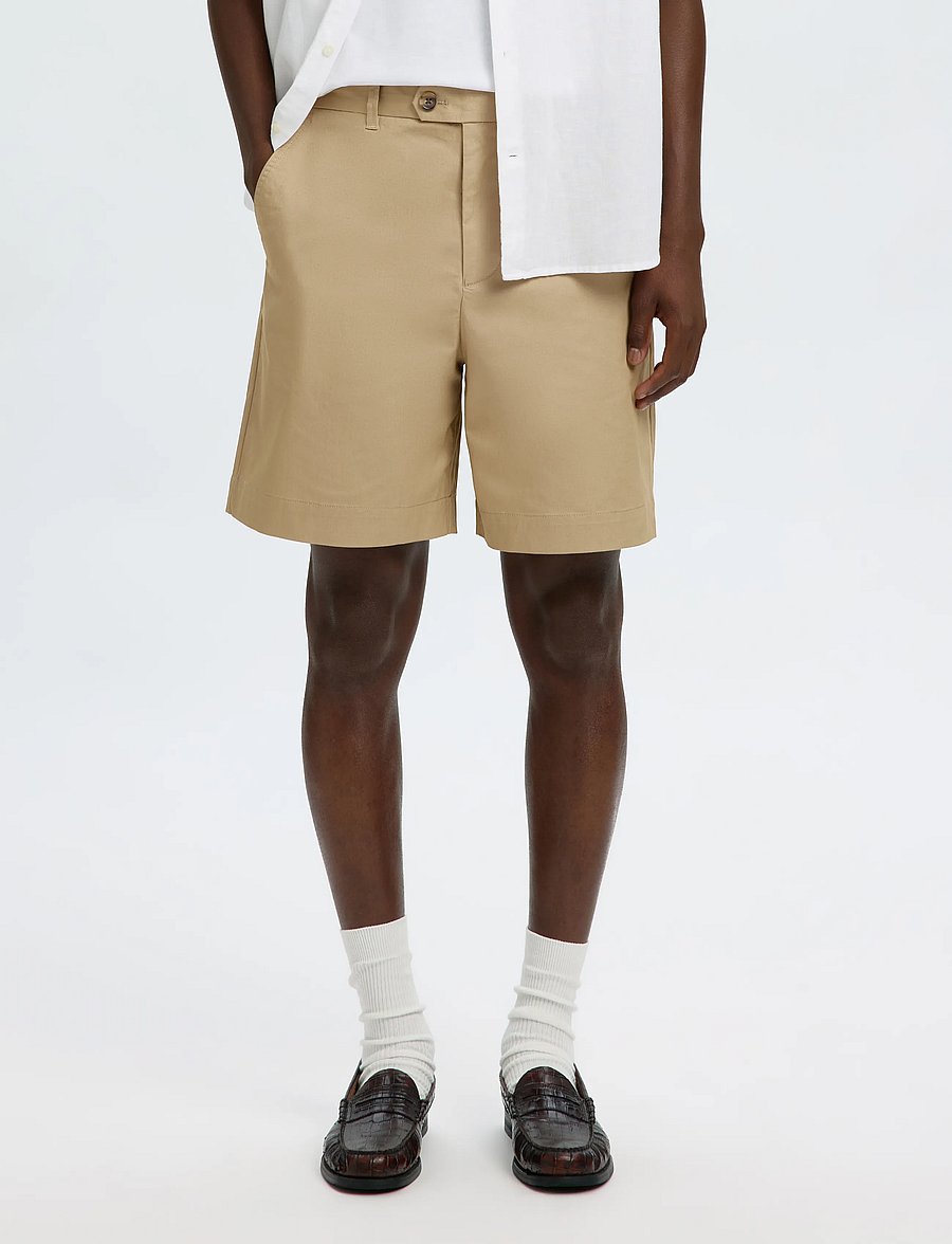 Selected - SLHLOOSE-AXEL JARI SHORTS - chinos shorts - chinchilla - 0