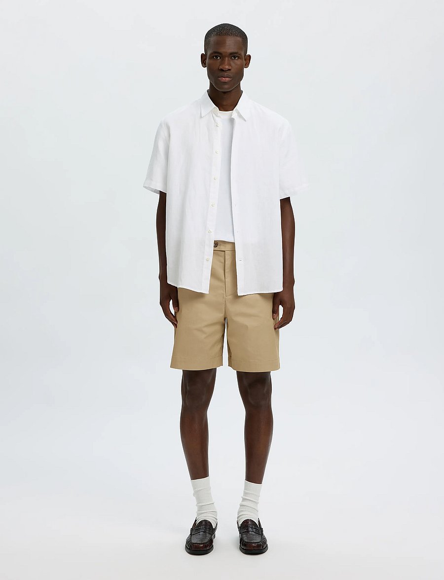 Selected - SLHLOOSE-AXEL JARI SHORTS - chinos shorts - chinchilla - 4