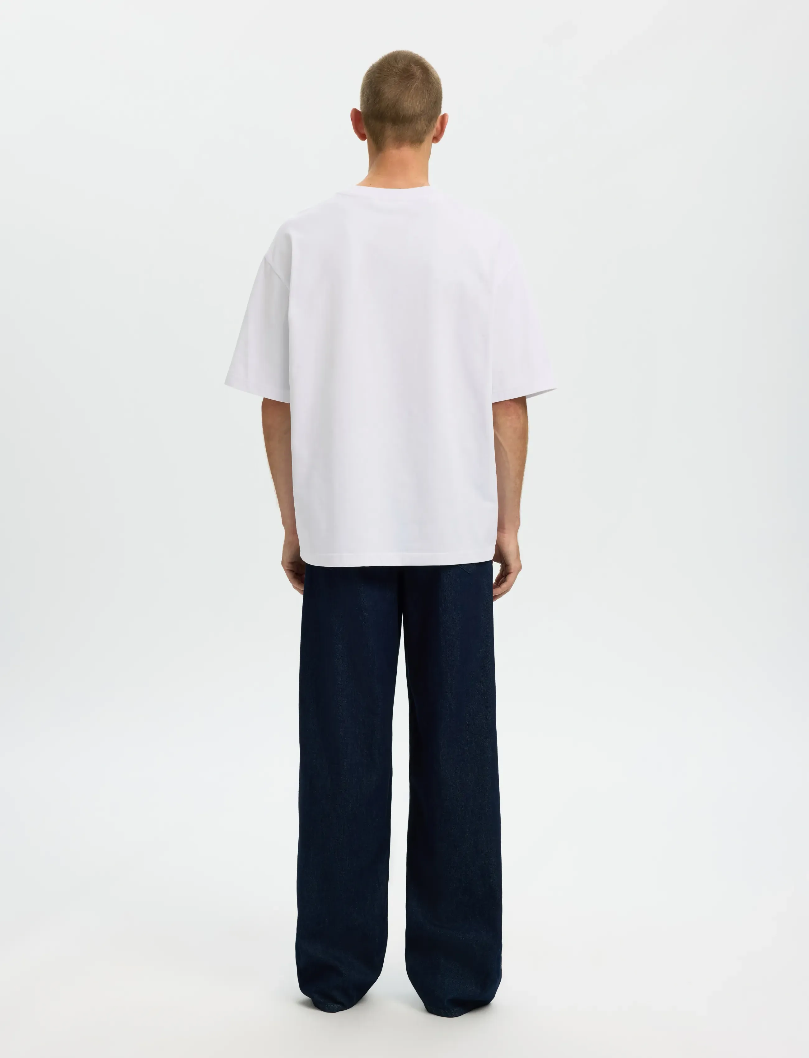 Selected - SLHRELAXASPEN 2-PLY SS O-NECK NOOS - kortærmede t-shirts - bright white - 2