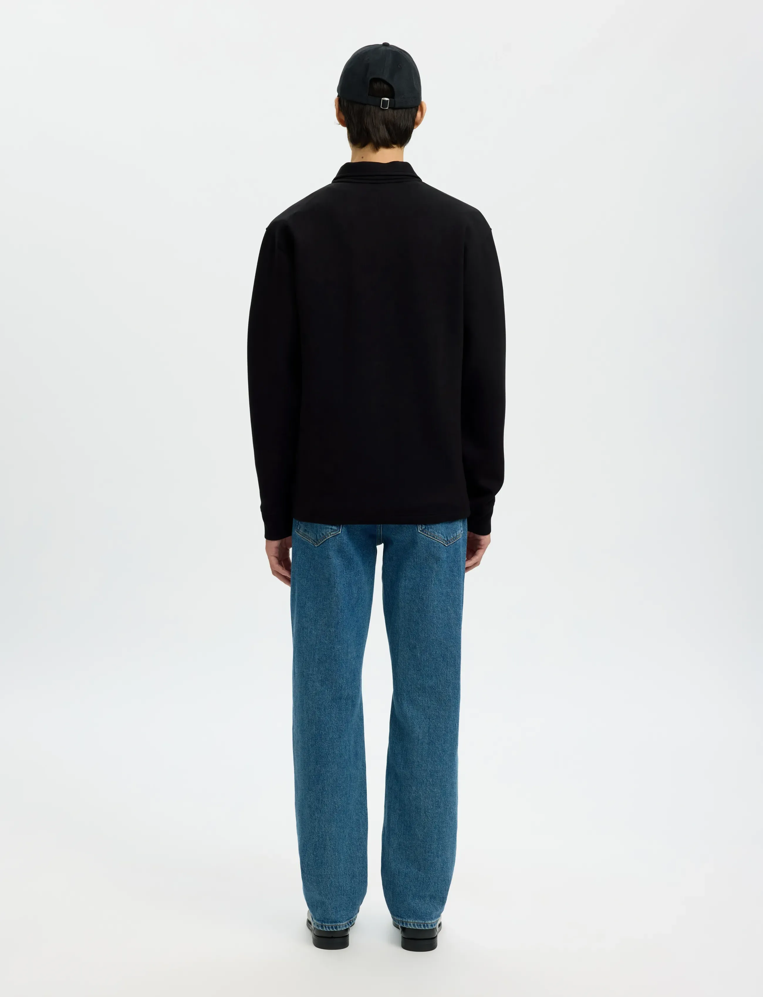 Selected - SLHEMANUEL SOFT POLO ZIP SWEAT NOOS - shop efter anledning - black - 2