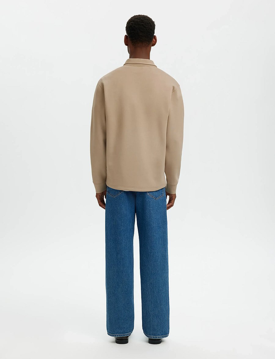 Selected - SLHEMANUEL SOFT POLO ZIP SWEAT NOOS - shop by occasion - pure cashmere - 2